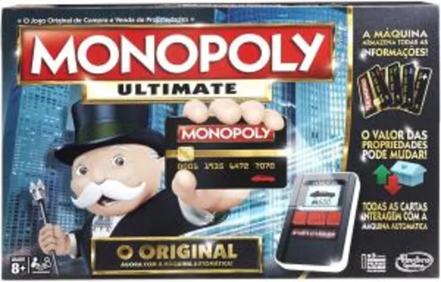 [Prime] Jogo Gaming Monopoly Ultimate Hasbro Preto/Cinza R$ 148
