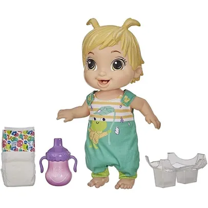 Baby Alive Baby Gotta Bounce Doll, Frog Outfit, Bounces com mais de 25 SFX e Giggles, Drinks and Wet