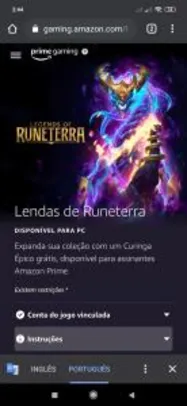 (PRIME) Já disponível : Curinga Épico | Legends of Runeterra