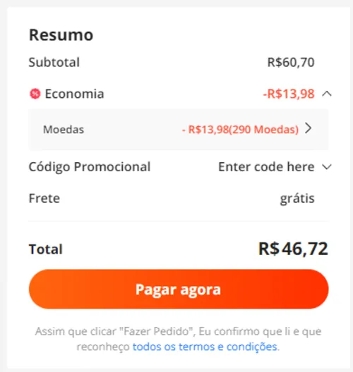 Imagem na descrição da promoção