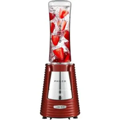 [AME] Blender Philco Fit Retrô Vermelho com 2 copos de 600ml - 300W - R$119 (com 15% de volta com Ame)