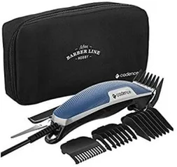 Máquina de Cortar Cabelo Barber Line com Necessaire, Cadence, CAB205-127, Azul e Cinza