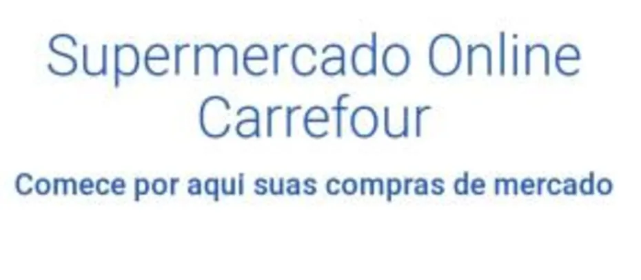 20% OFF no Mercado do Carrefour