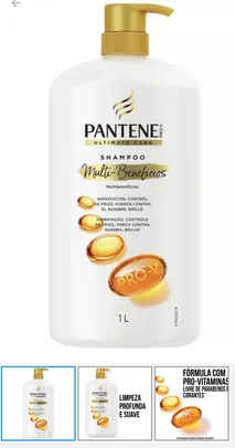 Shampoo Pantene Ultimate Care Multi-Benefícios 1 litro. 