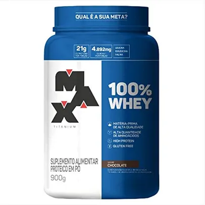 100% Whey - 900G Chocolate - Max Titanium, Max Titanium