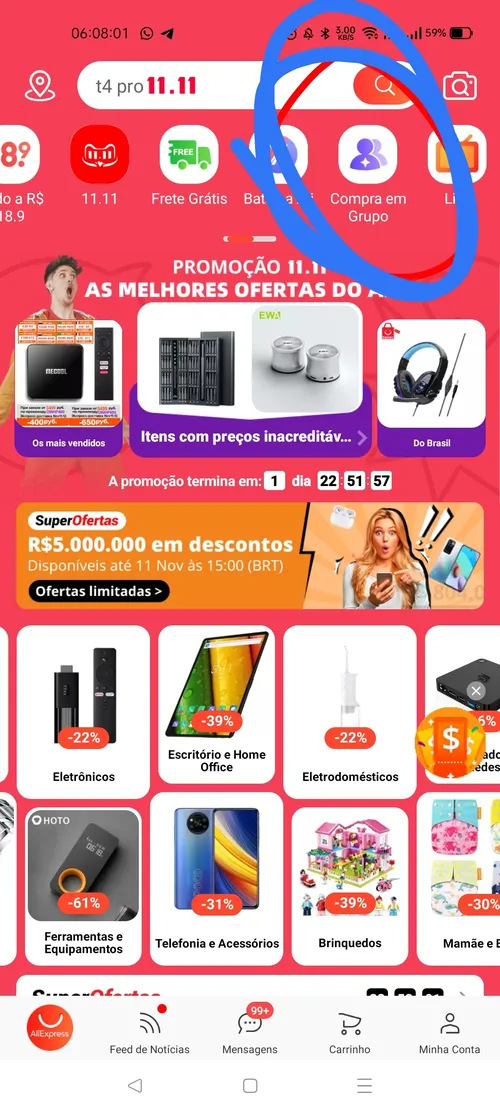 Imagem na descrição da promoção