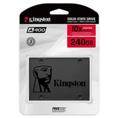 SSD 240 GB Kingston A400, SATA, Leitura: 500MB/s e Gravação: 350MB/s - SA400S37/240G