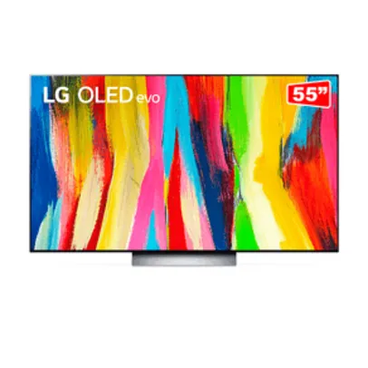 Smart TV LG 55'' 4K OLED55C2 Evo 120Hz Mais Brilho G-Sync FreeSync 4x HDMI 2.1 ThinQAI Google Alexa | Titanium Gray - 56807-67311