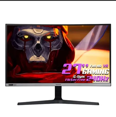 Monitor Gamer Samsung Led Curvo, 27 Pol, 240Hz, Full-HD, LC27RG50FQLXZD