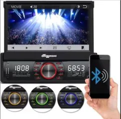 Multimídia Player Automotivo Quatro Rodas MTC6612 Bluetooth Retrátil - R$ 399