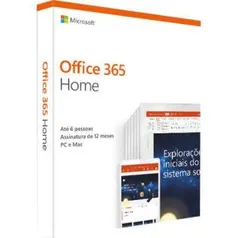 Microsoft Office 365 Home 2019: 6 Licenças - R$139