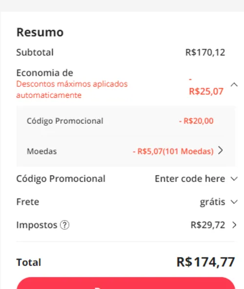 Imagem na descrição da promoção