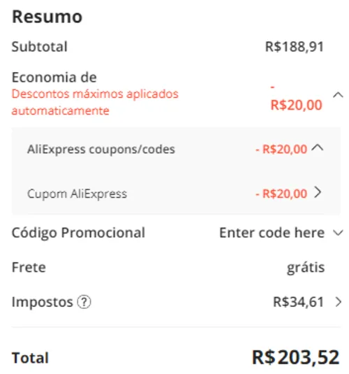 Imagem na descrição da promoção