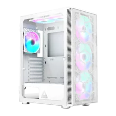 Gabinete Gamer Montech x3 MESH, Mid Tower, White, ATX | Com 6 Fans | R$359