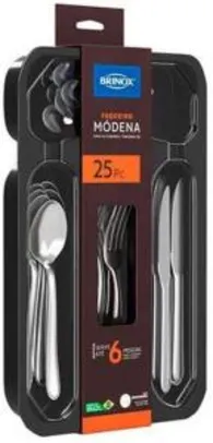 Brinox Modena Faqueiro, 25 Peças, Aço Inox | R$66
