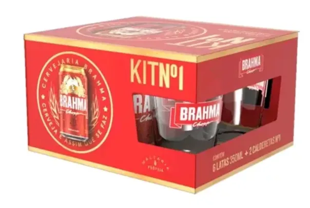 Kit 6 Cervejas Brahma + 2 Calderetas Oficiais