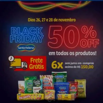 Loja Santa Helena com 50% em todos os itens