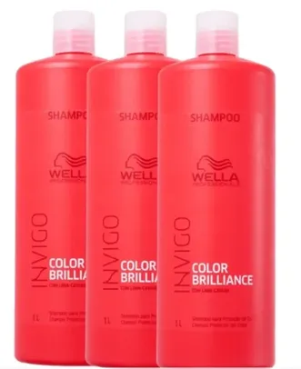 Kit 3 Color Brilliance Shampoo 1L - Wella ÚNICO