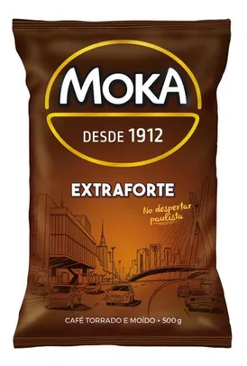 Café Torrado E Moído Extra Forte Moka Pacote 500g 10%OFF/15UNIDADES