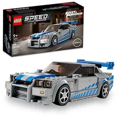 [R$149 Cupom Missão] LEGO Speed Champions Nissan Skyline GT-R (R34) de 2 Fast 2 Furious 76917 (319 Peças)