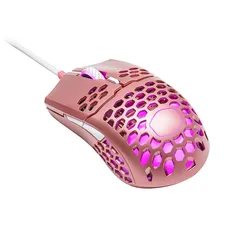 Mouse Gamer Cooler Master MM711, RGB, 6 Botões, 16000DPI, Rosa Sakura - MM-711-MPOL1