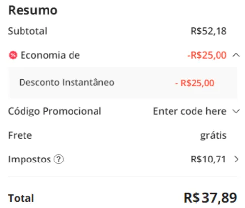 Imagem na descrição da promoção