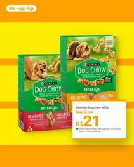 (Leve 2 Pague 1) Biscoito Cães Dog Chow Raças Pequenas Frango 500g