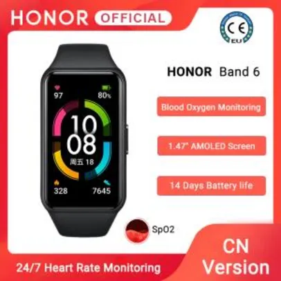 Smartband Huawei Honor Band 6 - Versão Chinesa | R$227