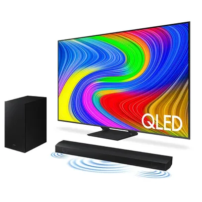 Product photo Smart Tv 70" Qled 4K 70Q65D 2024 + Soundbar HW-B550/ZD - Combo