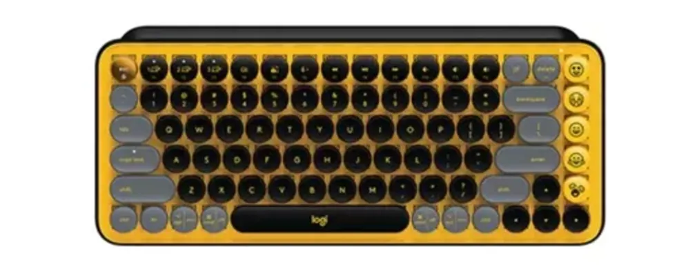  Teclado sem fio Pop keys, Amarelo Blast, Switch TTC Brown 920-010710, Logitech - CX 1 UN