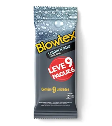[Rec] Preservativo Lubrificado Leve 9 Pague 6 Unidades, Blowtex