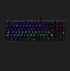 Teclado Gamer Mecânico T-Dagger Bora, Switch Red, RGB, Black, ABNT2, T-TGK315-RD