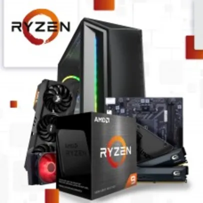 [Monte seu PC] PC Gamer Ryzen 5 5600, 2x8GB 3200MHz, RX 6700 XT, SSD SATA 240GB, 650W 80+ Bronze