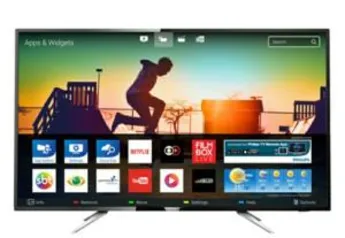 Smart TV LED 50" Philips 50PUG6102/78 Ultra HD 4K 4 HDMI 2 USB Preta com Conversor Digital Integrado