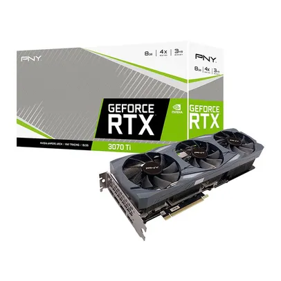 Placa de vídeo RTX 3070 TI, 8GB, GDDR6X, PNY GEFORCE 256-BIT, VCG3071T8TFMPB 