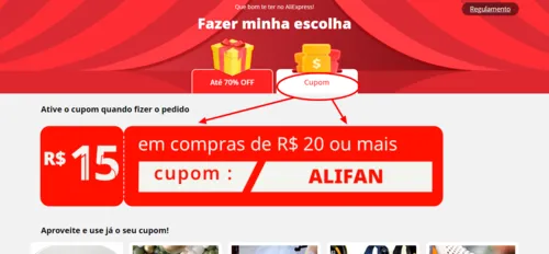 Imagem na descrição da promoção