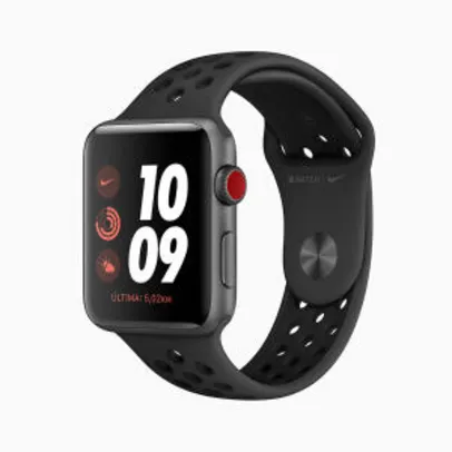 Apple Watch Nike Series 3 (GPS + Cellular) 42mm | R$ 2099