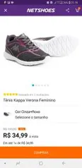 Tenis Kappa Verona, de 200,00 por apenas 34,99