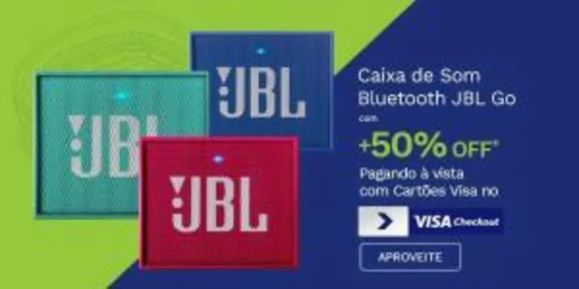 [Visa Checkout] JBL GO com 50% OFF R$ 70