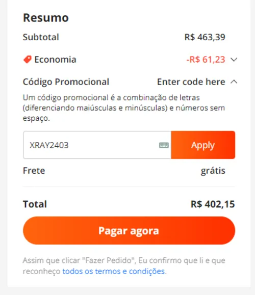 Imagem na descrição da promoção