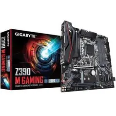 placa mãe gigabyte z390 M gaming intel-lga-1151-matx-ddr4