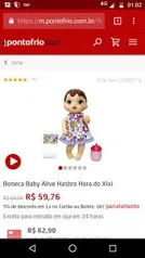 Boneca Baby Alive Hasbro Hora do Xixi - R$60