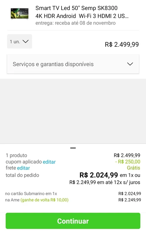 Imagem na descrição da promoção