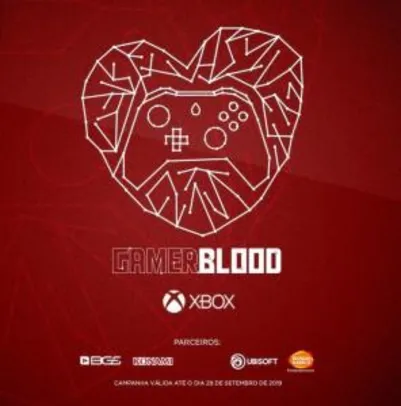 [Xbox Gamer Blood] Doe 5kg de alimentos não perecíveis, e ganhe até um ingresso VIP para a BGS e 1 mês de Game Pass Ultimate