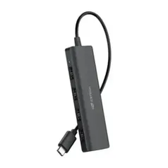 HUB USB C com 4 Saídas USB para PC e Smartphone - C3Tech HU-C230BK - 4 Portas 2.0