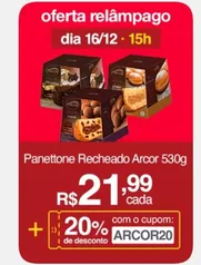 (AME R$16,18) Panettone rech trufa premium 530g arcor