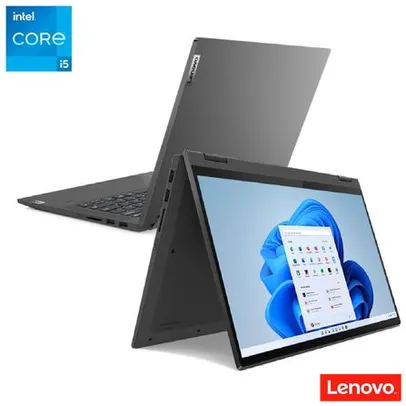 Notebook Lenovo IdeaPad Flex 5i 82LT0005BR Intel Core i5 1135G7 14" 8GB SSD 256 GB Windows 11 Leitor