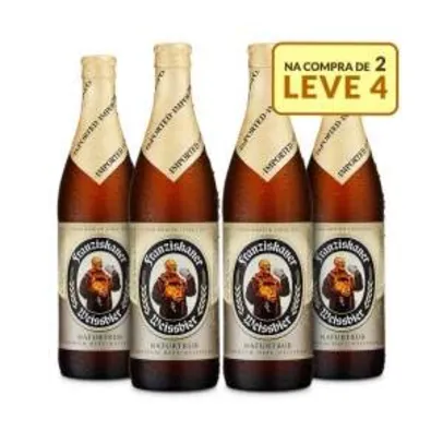 [Empório da Cerveja] Kit Franziskaner Hefe Weissbier Hell 500ml - Na Compra de 2, Leve 4 Garrafas por R$ 32