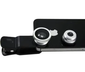 Lente Fisheye 3A 3x1 Universal Prata R$19.99