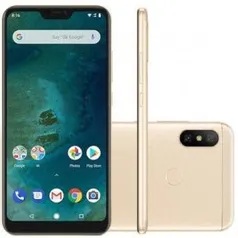 Smartphone Xiaomi MI A2 Lite 64GB Versão Global Desbloqueado Dourado | R$891